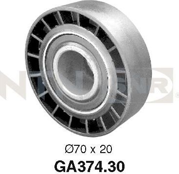 Натяжной ролик (натяжитель) приводного поликлинового ремня NTN / SNR для MG ZR 2001-2005. Артикул GA374.30