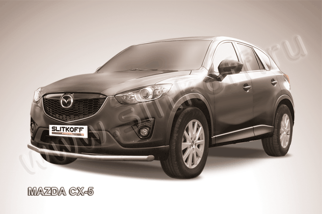 Защита Slitkoff переднего бампера d57 для Mazda CX-5 I 2012-2017. Артикул MZCX5-002
