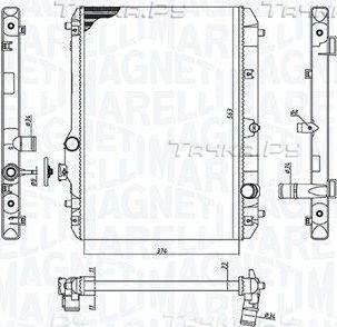 Радиатор охлаждения двигателя Magneti Marelli. Артикул 350213198600