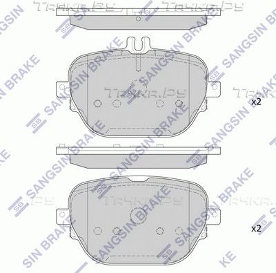 Тормозные колодки Sangsin Hi-Q передние для Mercedes-Benz CLS III (C257) 2017-2026. Артикул SP4343