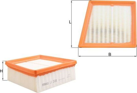 Воздушный фильтр Mahle для Ford B-MAX 2012-2018. Артикул LX 2633