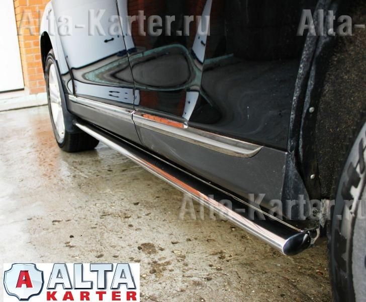 Защита порогов RusStal труба d75х42 овал для Honda CR-V III 2006-2009. Артикул HCO-000192