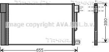 Радиатор кондиционера (конденсатор) AVA (алюминий). Артикул FTA5314D