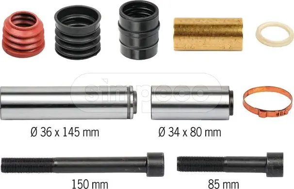Р/к направляющих суппорта (10 деталей) KNORR о.н.II339680062 (SP0501.0330) (Simpeco). Артикул SP05010330