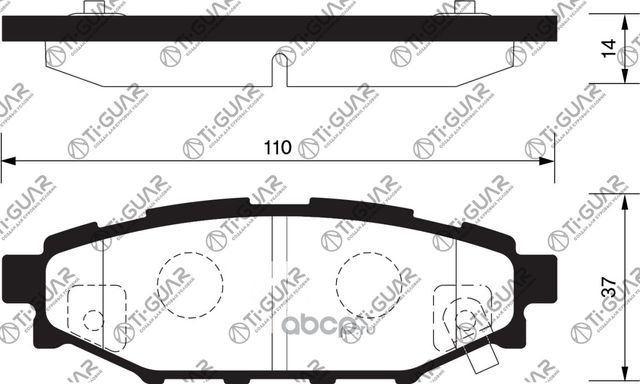 Тормозные колодки (TI-Guar). Артикул TG0600C