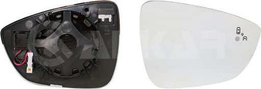 Зеркальное стекло бокового зеркала Alkar правое для Ford Focus IV 2018-2026. Артикул 6436471