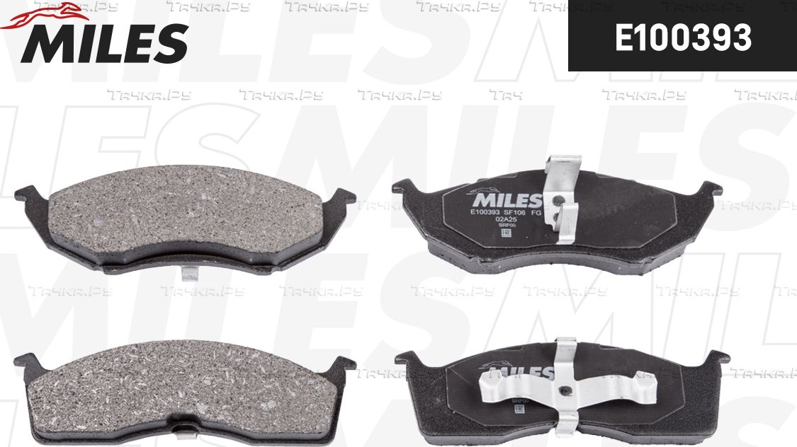 Тормозные колодки Miles (Semi-Metallic) передние для Chrysler Neon I 1994-1999. Артикул E100393