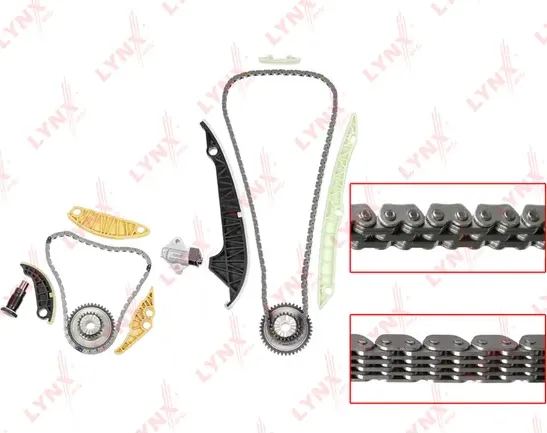 Комплект цепи ГРМ AUDI A4 2.0 08-15 / A5 2.0 08-17 / A6 2.0 11-18 / A8 2.0 12-15 / Q5 2.0 08-17  VW  (Lynxauto). Артикул tk-0196