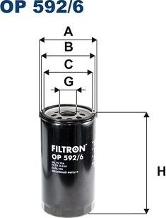 Масляный фильтр Filtron для IVECO Stralis 2002-2011. Артикул OP 592/6