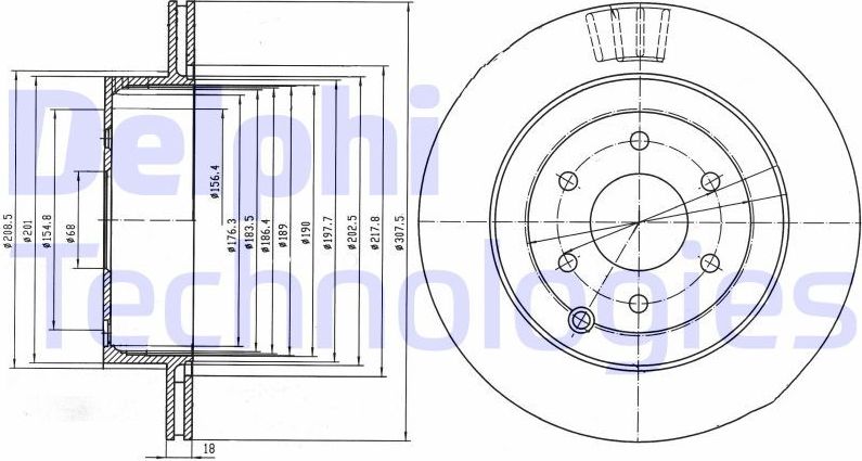 Тормозной диск Delphi. Артикул BG4174