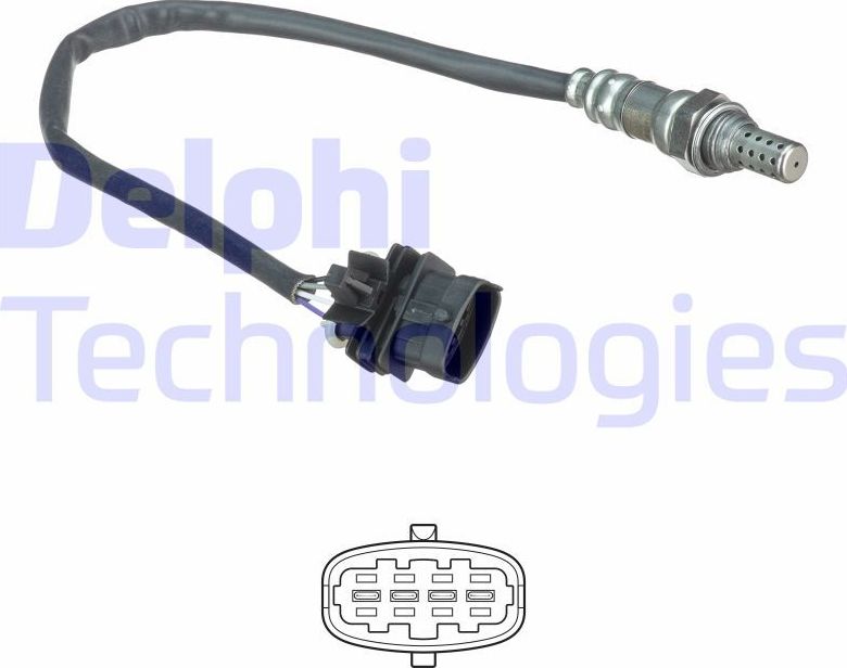 Лямбда-зонд (кислородный датчик) Delphi. Артикул ES20491-12B1