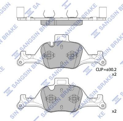 Тормозные колодки Sangsin Hi-Q. Артикул SP2601