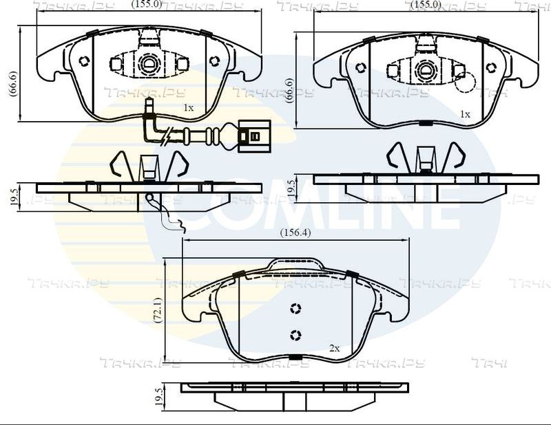 Тормозные колодки Comline Comline. Артикул CBP16022