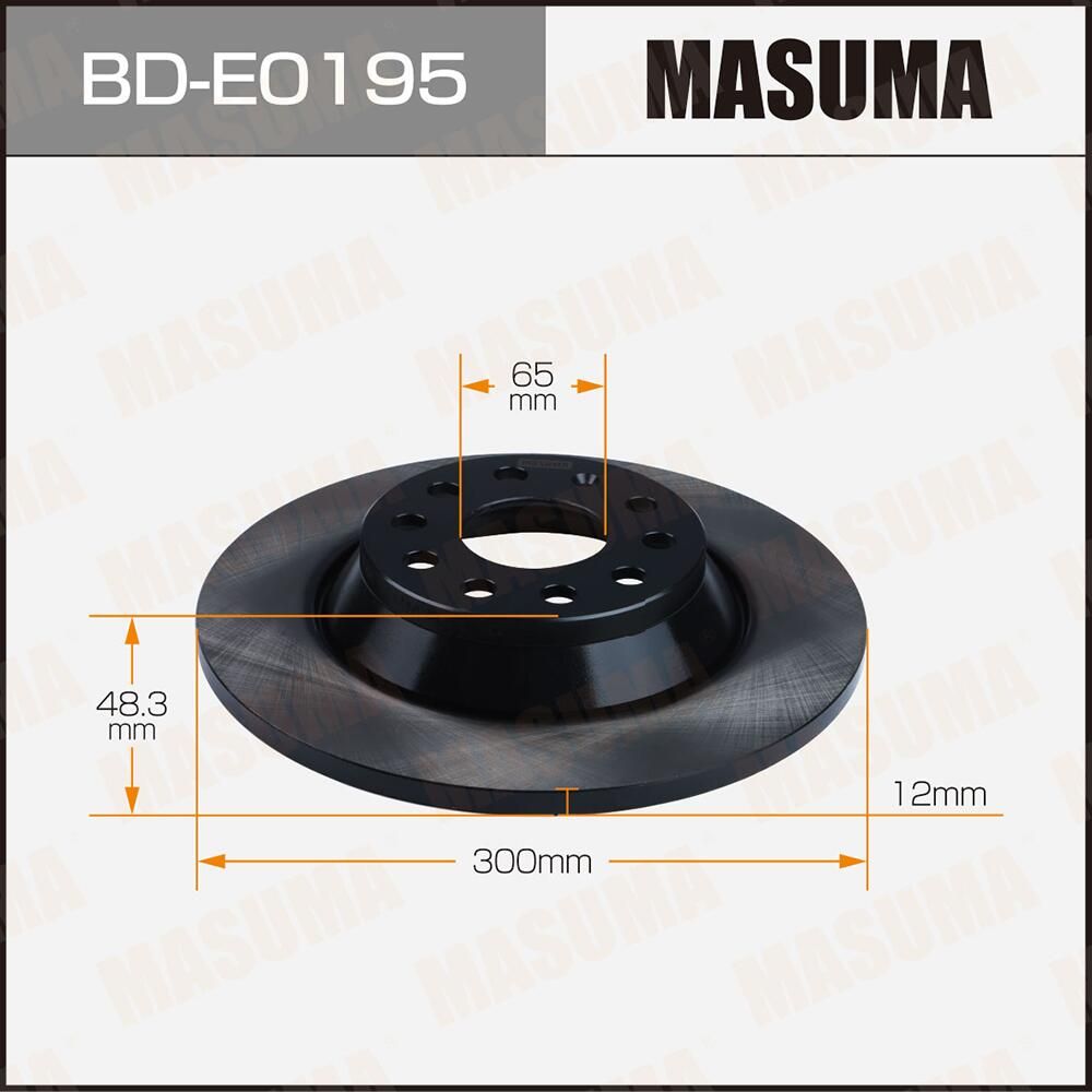 Диск тормозной (Masuma). Артикул BDE0195