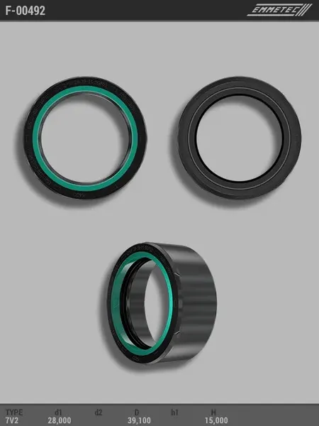 Сальник 28,00/39,10*15,00 тип 7V2 (Emmetec). Артикул F00492