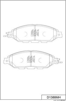 Тормозные колодки MK Kashiyama. Артикул D1388MH
