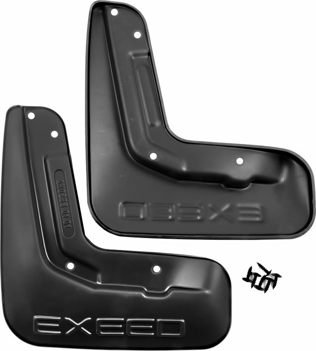 Брызговики Frosch (в пакете, optimum) передняя пара для Exeed LX 2022-2026. Артикул NLF.AN0283.F13