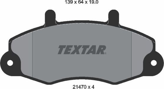 Тормозные колодки Textar передние для Ford Transit IV 1991-1994. Артикул 2147001