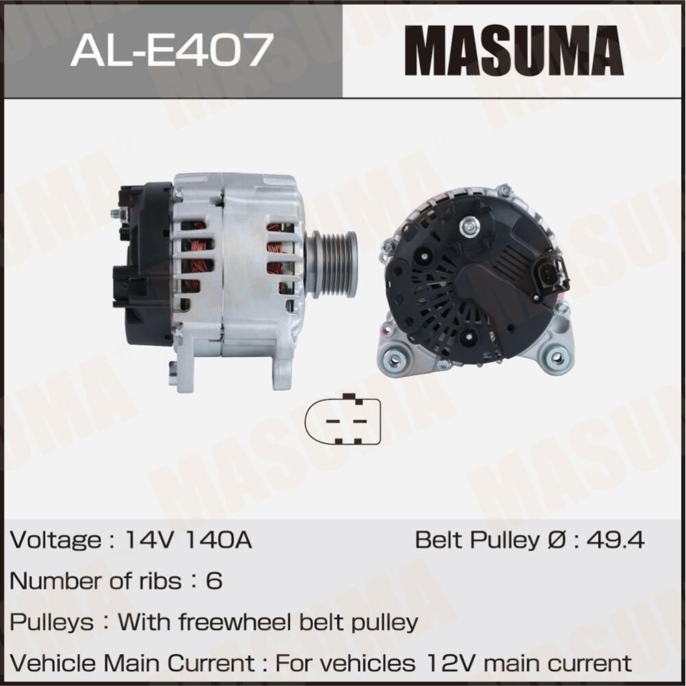 Генератор MASUMA, 14V/140A. Артикул ALE407