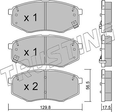 Тормозные колодки Trusting. Артикул 958.0