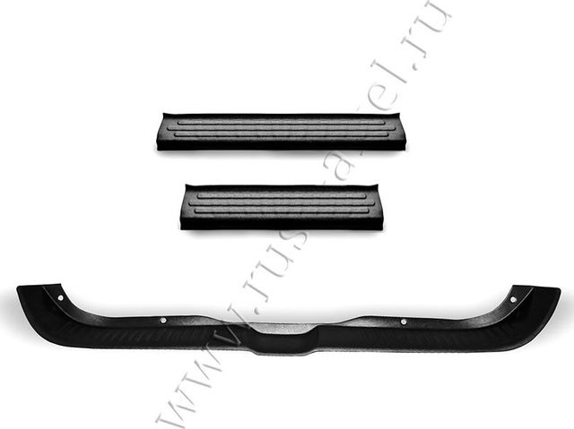 Защитный комплект №1 Русская Артель (защита заднего бампера и накладки на пороги) для Renault Sandero II 2013-2026. Артикул ZKR-190502