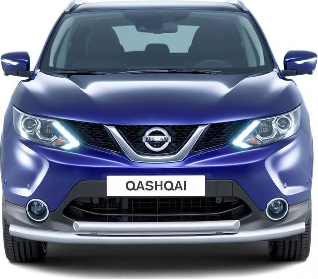 Защита PT Group переднего бампера двойная d=63/51 мм (НПС) Nissan Qashqai II рестайлинг 2017-2026. Артикул 08070102