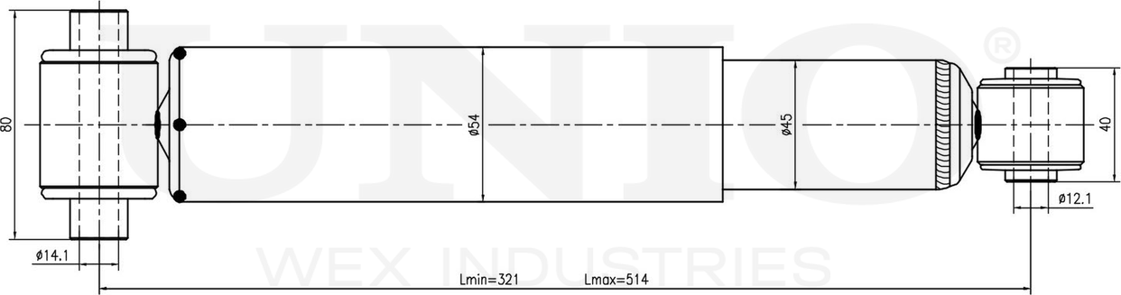 Амортизатор подвески (Unio). Артикул SAB-10775