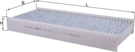 Салонный фильтр Mahle для Fiat Scudo II 2007-2016. Артикул LAK 410