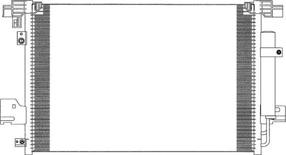 Радиатор кондиционера (конденсатор) Sakura для Mitsubishi Lancer X 2007-2017. Артикул 5321-9801