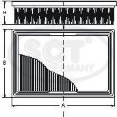 Воздушный фильтр SCT-Germany. Артикул SB 2389