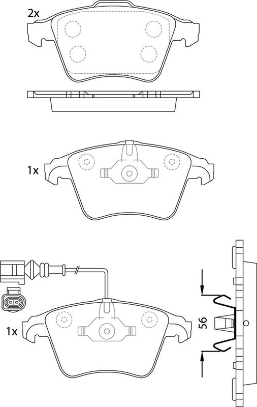 Тормозные колодки NiBK. Артикул PN0353W