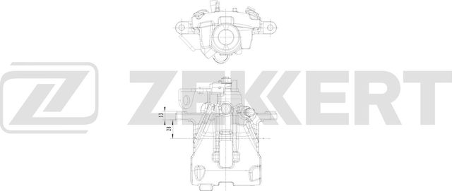 Тормозной суппорт Zekkert (Чугун) задний правый для Alfa Romeo 166 I 2000-2007. Артикул BS-8329