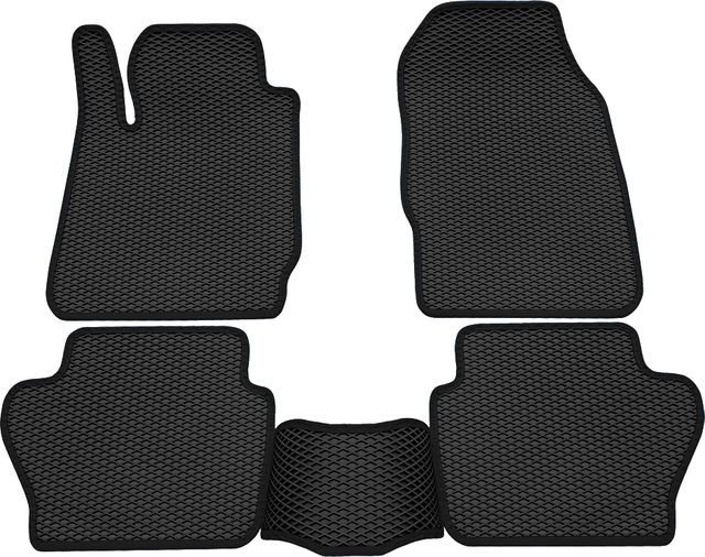 Коврики Rezkon EVA для салона Ford Fiesta VI до рестайлинга 2008-2015 Черный кант. Артикул 9016005101