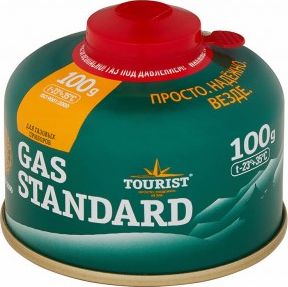 Баллон газовый резьбовой Tourist STANDARD для портативных приборов 100 г. Артикул TBR-100