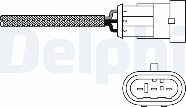 Лямбда-зонд (кислородный датчик) Delphi для Renault Clio II 1998-2013. Артикул ES10971-12B1