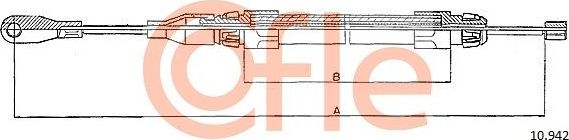 Трос ручника (тросик ручного тормоза) Cofle передний для Mercedes-Benz E-Класс I (W124) 1993-1998. Артикул 10.942