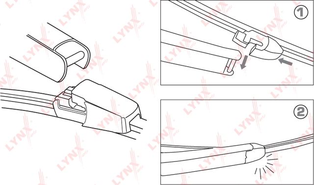 Щетка стеклоочистителя (дворник) LYNXauto. Артикул LR33P
