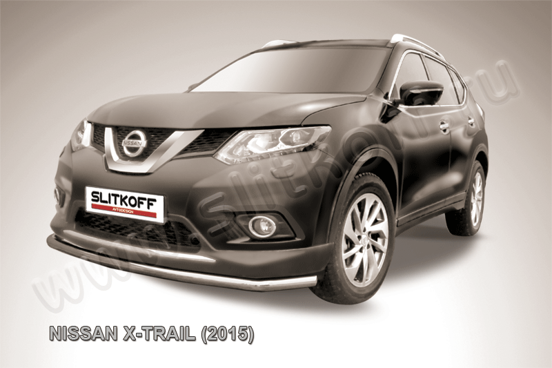 Защита Slitkoff переднего бампера d57 для Nissan X-Trail T32 2015-2026. Артикул NXT15-003