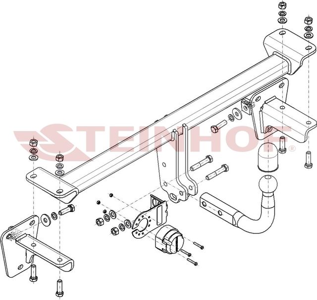 Фаркоп Steinhof для Mercedes-Benz A-Класс W177 (вкл. AMG package) 2018-2026. Артикул M-163