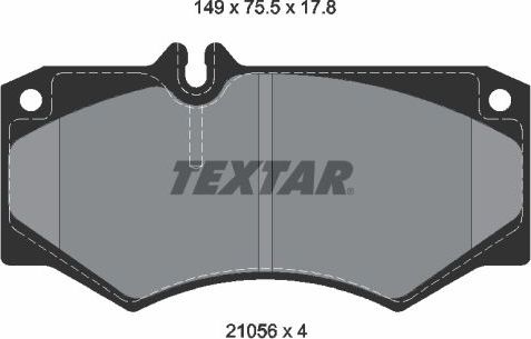 Тормозные колодки Textar Q+ передние для PUCH G-modell W463 1989-1993. Артикул 2105601