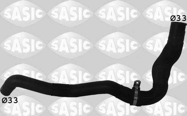Патрубок радиатора (системы охлаждения) Sasic правый верхний для Renault Laguna III 2007-2015. Артикул 3404120