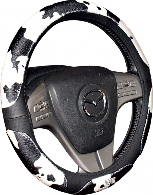 Оплётка на руль Hadar Rosen Safari (размер M, искусственная кожа, цвет ЧЕРНЫЙ/БЕЛЫЙ (Корова)). Артикул 30315