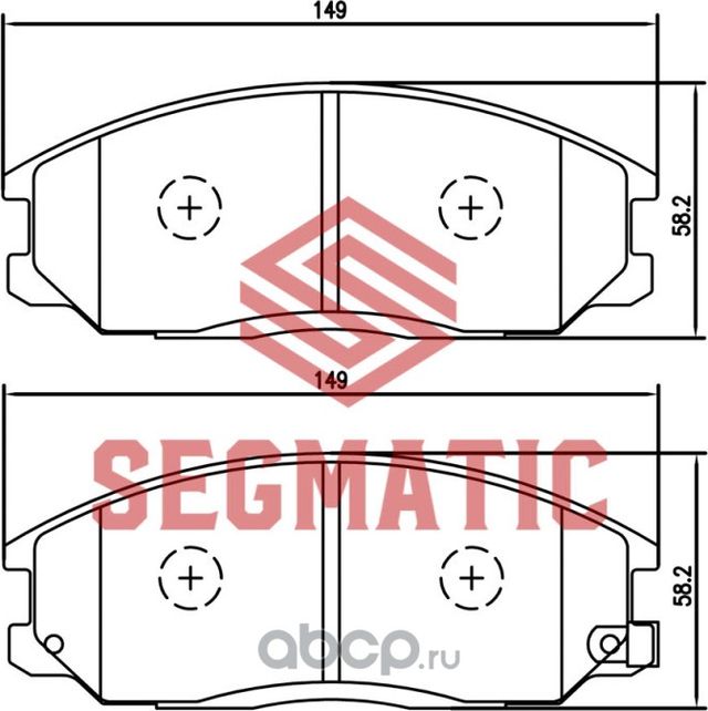 КОЛОДКА ТОРМ ДИСК ПЕР SSANGYONG KYRON 2.0 2005- S (Segmatic) Segmatic. Артикул SGBP2616