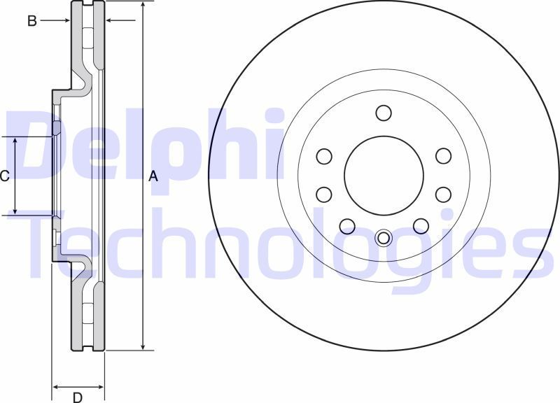 Тормозной диск Delphi. Артикул BG4944C