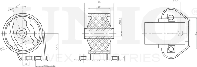 Опора двигателя (Unio). Артикул RMP-15060