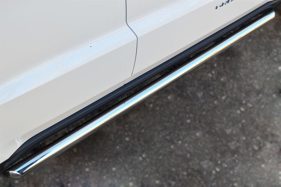 Защита порогов RusStal труба d63 мм (вариант 1) для Jeep Grand Cherokee WK2 2013-2026. Артикул JGCT-0015291