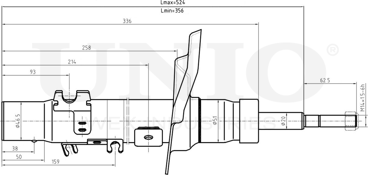 Амортизатор подвески (Unio). Артикул SAB-10246