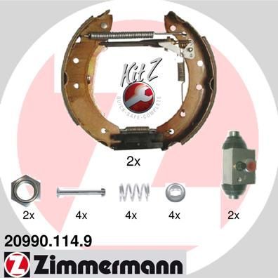Тормозные колодки Zimmermann KIT Z. Артикул 20990.114.9