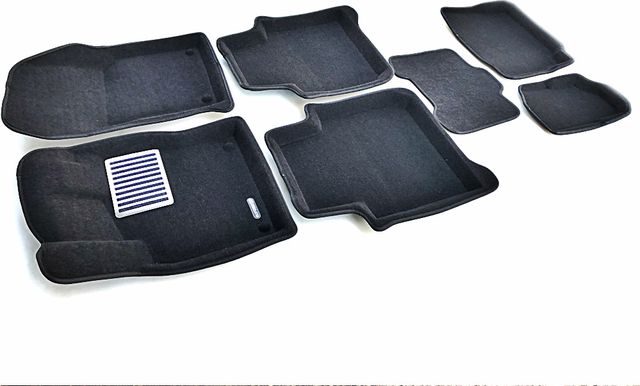 Коврики текстильные Euromat 3D Lux для салона Skoda Kodiaq (3 Ряд) I 2017-2026. Артикул EM3D-004513