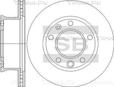 Тормозной диск Sangsin Hi-Q передний для Volkswagen LT II 1996-2006. Артикул SD5715